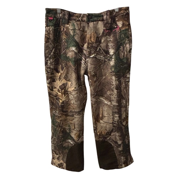 Realtree Camouflage Pants Men’s L 42-44 Fleece Lined Brown Green Hunting Pants - Picture 1 of 12